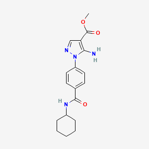 methyl 5-amino-1-{4-[(cyclohexylamino)carbonyl]phenyl}-1H-pyrazole-4-carboxylate