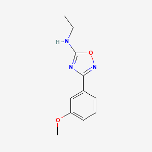 molecular formula C11H13N3O2 B7561442 N-ethyl-3-(3-methoxyphenyl)-1,2,4-oxadiazol-5-amine 