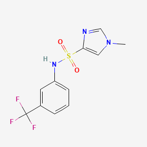 molecular formula C11H10F3N3O2S B7561473 1-methyl-N-[3-(trifluoromethyl)phenyl]-1H-imidazole-4-sulfonamide 