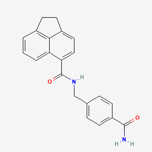 N-[(4-carbamoylphenyl)methyl]-1,2-dihydroacenaphthylene-5-carboxamide