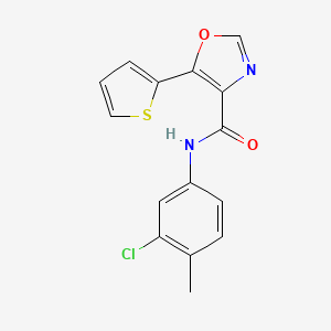 molecular formula C15H11ClN2O2S B7561528 N-(3-chloro-4-methylphenyl)-5-(2-thienyl)-1,3-oxazole-4-carboxamide 