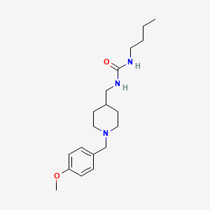 molecular formula C19H31N3O2 B7561535 3-Butyl-1-({1-[(4-methoxyphenyl)methyl]piperidin-4-yl}methyl)urea 