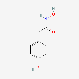 molecular formula C8H9NO3 B7561546 N-hydroxy-2-(4-hydroxyphenyl)acetamide 