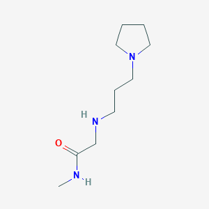 molecular formula C10H21N3O B7561576 N-methyl-2-(3-pyrrolidin-1-ylpropylamino)acetamide 