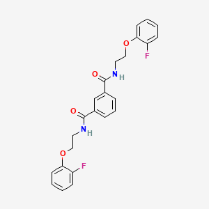 molecular formula C24H22F2N2O4 B7561607 N,N'-bis[2-(2-fluorophenoxy)ethyl]isophthalamide 