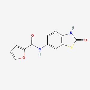 molecular formula C12H8N2O3S B7561615 N-(2-oxo-3H-1,3-benzothiazol-6-yl)furan-2-carboxamide 