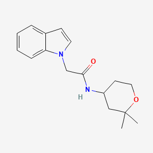 N-(2,2-dimethyltetrahydro-2H-pyran-4-yl)-2-(1H-indol-1-yl)acetamide