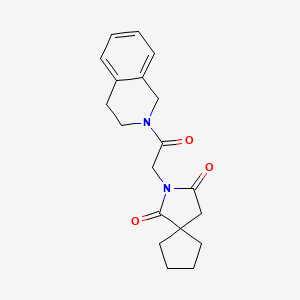 molecular formula C19H22N2O3 B7561670 2-(2-(3,4-dihydroisoquinolin-2(1H)-yl)-2-oxoethyl)-2-azaspiro[4.4]nonane-1,3-dione 