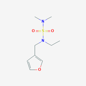molecular formula C9H16N2O3S B7561675 N-(dimethylsulfamoyl)-N-(furan-3-ylmethyl)ethanamine 