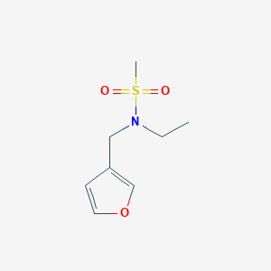molecular formula C8H13NO3S B7561676 N-ethyl-N-(furan-3-ylmethyl)methanesulfonamide 