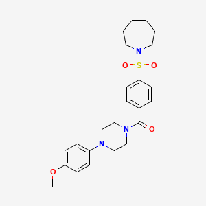 [4-(Azepan-1-ylsulfonyl)phenyl]-[4-(4-methoxyphenyl)piperazin-1-yl]methanone
