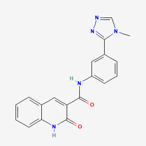 molecular formula C19H15N5O2 B7561709 N-[3-(4-methyl-1,2,4-triazol-3-yl)phenyl]-2-oxo-1H-quinoline-3-carboxamide 
