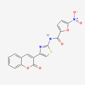 molecular formula C17H9N3O6S B7561713 5-nitro-N-[4-(2-oxochromen-3-yl)-1,3-thiazol-2-yl]furan-2-carboxamide 