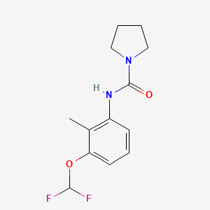 molecular formula C13H16F2N2O2 B7561720 N-[3-(difluoromethoxy)-2-methylphenyl]pyrrolidine-1-carboxamide 