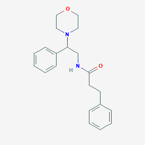 molecular formula C21H26N2O2 B7561731 N-(2-morpholin-4-yl-2-phenylethyl)-3-phenylpropanamide 