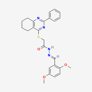 N'-[(1E)-(2,5-dimethoxyphenyl)methylene]-2-[(2-phenyl-5,6,7,8-tetrahydroquinazolin-4-yl)thio]acetohydrazide