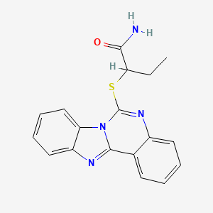 2-(Benzimidazolo[1,2-c]quinazolin-6-ylsulfanyl)butanamide