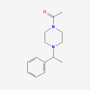 molecular formula C14H20N2O B7561800 1-[4-(1-Phenylethyl)piperazin-1-yl]ethanone 