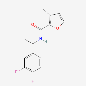 molecular formula C14H13F2NO2 B7561816 N-[1-(3,4-difluorophenyl)ethyl]-3-methylfuran-2-carboxamide 