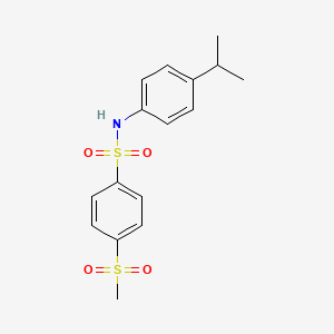 molecular formula C16H19NO4S2 B7561838 4-methylsulfonyl-N-(4-propan-2-ylphenyl)benzenesulfonamide 