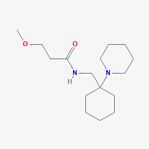 molecular formula C16H30N2O2 B7561841 3-methoxy-N-[(1-piperidin-1-ylcyclohexyl)methyl]propanamide 