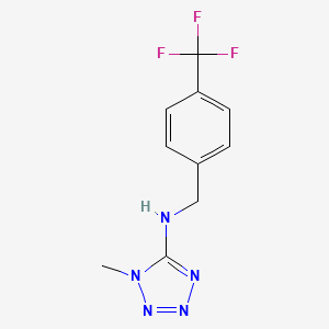 molecular formula C10H10F3N5 B7561851 1-methyl-N-[[4-(trifluoromethyl)phenyl]methyl]tetrazol-5-amine 