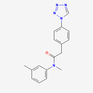 molecular formula C17H17N5O B7561857 N-methyl-N-(3-methylphenyl)-2-[4-(tetrazol-1-yl)phenyl]acetamide 