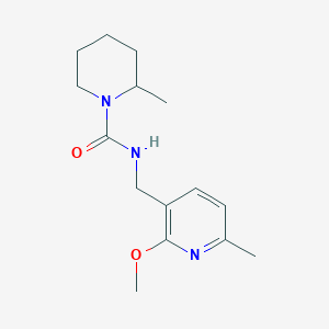 molecular formula C15H23N3O2 B7561861 N-[(2-methoxy-6-methylpyridin-3-yl)methyl]-2-methylpiperidine-1-carboxamide 