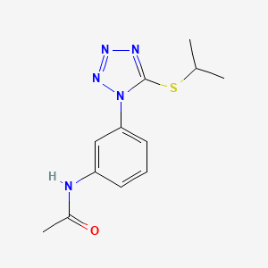 N-[3-(5-propan-2-ylsulfanyltetrazol-1-yl)phenyl]acetamide