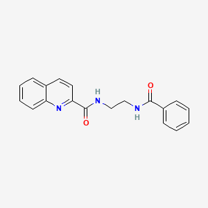 molecular formula C19H17N3O2 B7561899 N-(2-benzamidoethyl)quinoline-2-carboxamide 