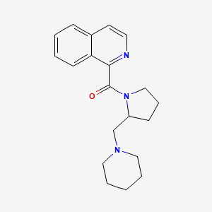 molecular formula C20H25N3O B7561950 Isoquinolin-1-yl-[2-(piperidin-1-ylmethyl)pyrrolidin-1-yl]methanone 