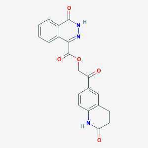 molecular formula C20H15N3O5 B7561958 [2-oxo-2-(2-oxo-3,4-dihydro-1H-quinolin-6-yl)ethyl] 4-oxo-3H-phthalazine-1-carboxylate 