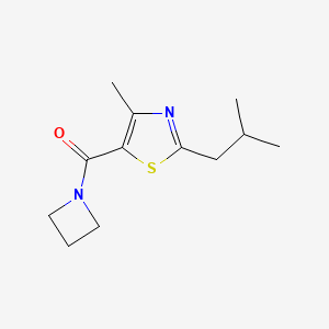 molecular formula C12H18N2OS B7561959 Azetidin-1-yl-[4-methyl-2-(2-methylpropyl)-1,3-thiazol-5-yl]methanone 