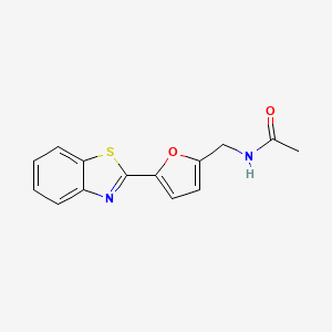 N-[[5-(1,3-benzothiazol-2-yl)furan-2-yl]methyl]acetamide