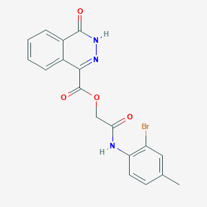 molecular formula C18H14BrN3O4 B7561973 [2-(2-bromo-4-methylanilino)-2-oxoethyl] 4-oxo-3H-phthalazine-1-carboxylate 