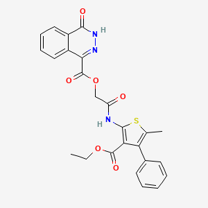 molecular formula C25H21N3O6S B7561979 [2-[(3-ethoxycarbonyl-5-methyl-4-phenylthiophen-2-yl)amino]-2-oxoethyl] 4-oxo-3H-phthalazine-1-carboxylate 