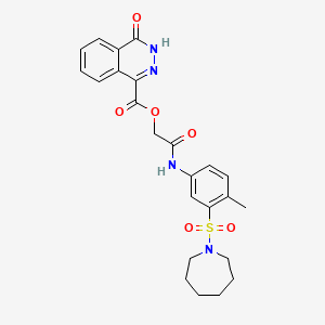 molecular formula C24H26N4O6S B7561989 [2-[3-(azepan-1-ylsulfonyl)-4-methylanilino]-2-oxoethyl] 4-oxo-3H-phthalazine-1-carboxylate 