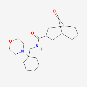 molecular formula C21H34N2O3 B7561990 N-[(1-morpholin-4-ylcyclohexyl)methyl]-9-oxobicyclo[3.3.1]nonane-3-carboxamide 