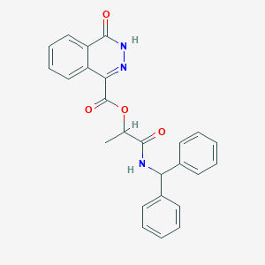 molecular formula C25H21N3O4 B7561996 [1-(benzhydrylamino)-1-oxopropan-2-yl] 4-oxo-3H-phthalazine-1-carboxylate 