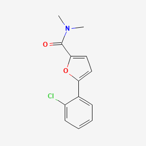 molecular formula C13H12ClNO2 B7562025 5-(2-chlorophenyl)-N,N-dimethylfuran-2-carboxamide 