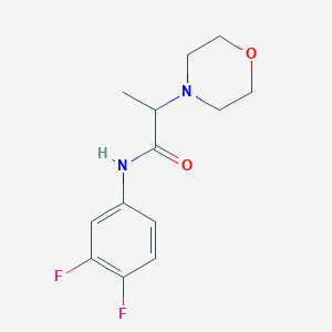 molecular formula C13H16F2N2O2 B7562065 N-(3,4-difluorophenyl)-2-morpholin-4-ylpropanamide 