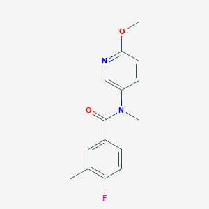 molecular formula C15H15FN2O2 B7562096 4-fluoro-N-(6-methoxypyridin-3-yl)-N,3-dimethylbenzamide 