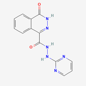 molecular formula C13H10N6O2 B7562105 4-oxo-N'-pyrimidin-2-yl-3H-phthalazine-1-carbohydrazide 