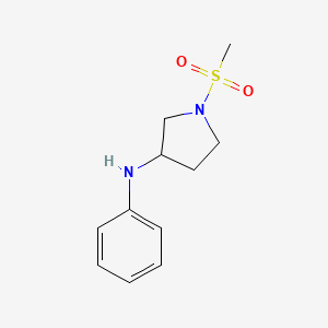 molecular formula C11H16N2O2S B7562117 1-methylsulfonyl-N-phenylpyrrolidin-3-amine 