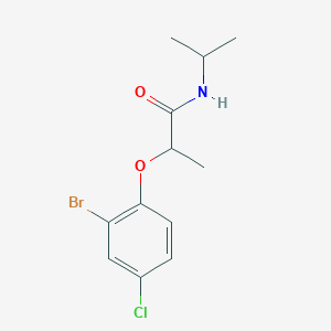 molecular formula C12H15BrClNO2 B7562206 2-(2-bromo-4-chlorophenoxy)-N-propan-2-ylpropanamide 