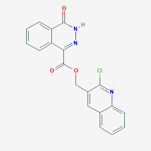 molecular formula C19H12ClN3O3 B7562207 (2-chloroquinolin-3-yl)methyl 4-oxo-3H-phthalazine-1-carboxylate 