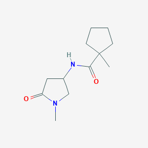molecular formula C12H20N2O2 B7562214 1-methyl-N-(1-methyl-5-oxopyrrolidin-3-yl)cyclopentane-1-carboxamide 