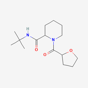 molecular formula C15H26N2O3 B7562234 N-tert-butyl-1-(oxolane-2-carbonyl)piperidine-2-carboxamide 