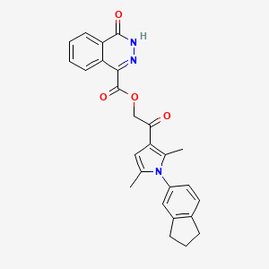 molecular formula C26H23N3O4 B7562249 [2-[1-(2,3-dihydro-1H-inden-5-yl)-2,5-dimethylpyrrol-3-yl]-2-oxoethyl] 4-oxo-3H-phthalazine-1-carboxylate 