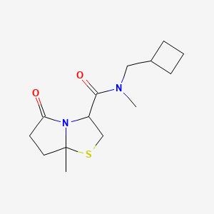 molecular formula C14H22N2O2S B7562256 N-(cyclobutylmethyl)-N,7a-dimethyl-5-oxo-2,3,6,7-tetrahydropyrrolo[2,1-b][1,3]thiazole-3-carboxamide 